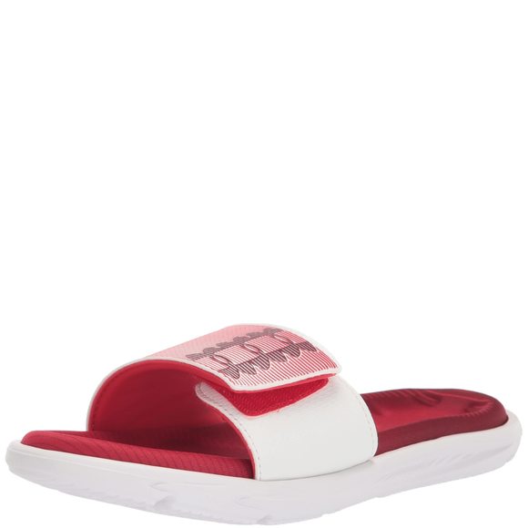 NEW UNDER ARMOUR UNISEX MERCENARY SLIDE SANDAL, RED (601)/BETA, 1 US WOMEN - Picture 2 of 6